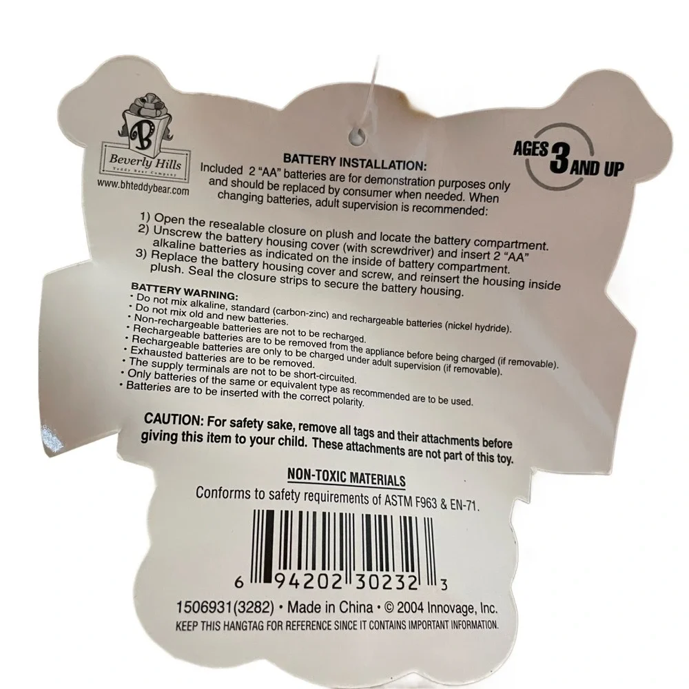 Beverly Hills Teddy Bear Company original see include